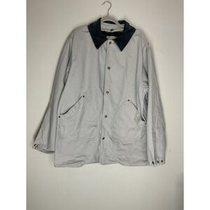 Vintage Woolrich Jacket Men's L Blanket Lined Canvas‎ Barn Chore Coat USA Aztec